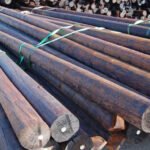 Wooden poles